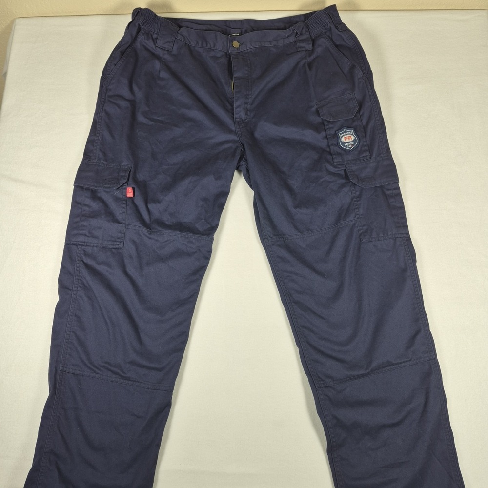 Bocomal FR Pants Mens 44 Navy Blue Flame Resistant Cargo Workwear CAT 2 NFPA 211